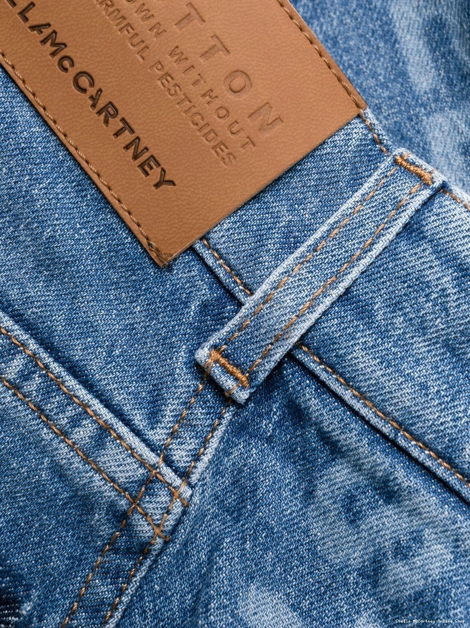 Affordable logo-tape wide-leg Women Stella jeans McCartney 0711